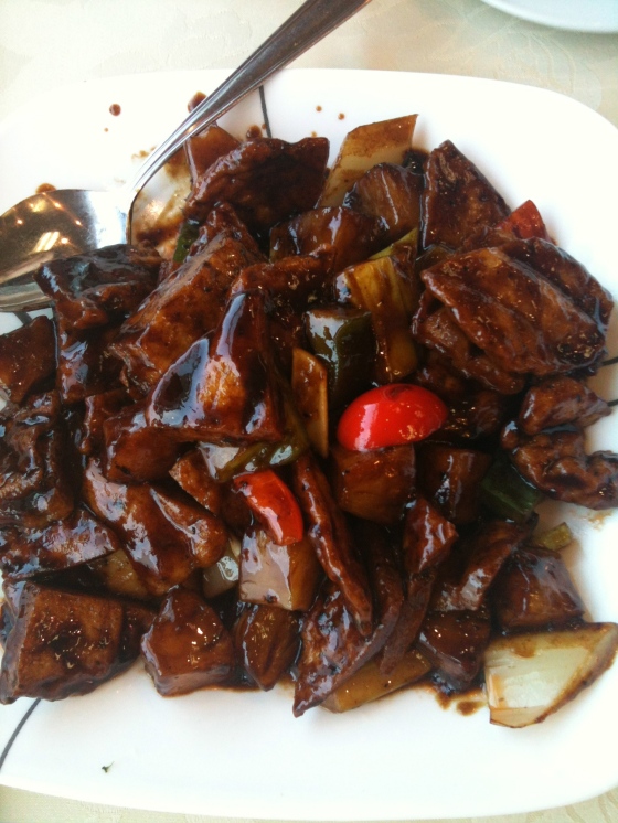 Chinese Style Veggie Steak with BBQ Sauce